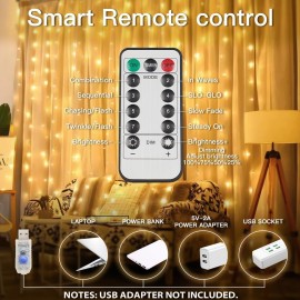 suddus Curtain Lights for Bedroom, 200 Led Hanging String Lights Outdoor, Fairy Curtain Light Indoor for Christmas, Dorm, Wall, Backdrop, Window, Wedding, Party, Brithday Decor, Warm White suddus Curtain Lights for Bedroom, 200 Led Hanging String Lights Outdoor, Fairy Curtain Light Indoor for Christmas, Dorm, Wall, Backdrop, Window, Wedding, Party, Brithday Decor, Warm White