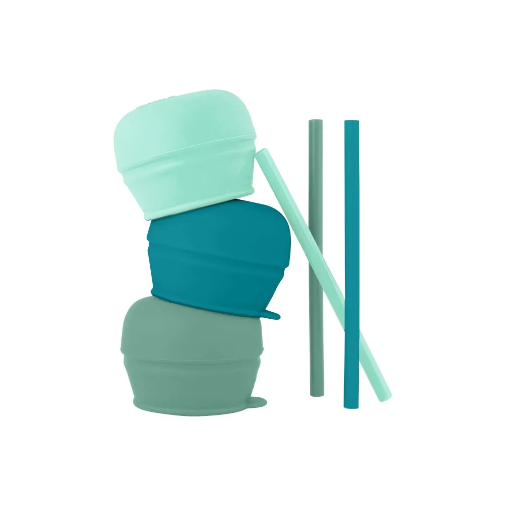 Boon Snug Silicone Sippy Cup Lids and Straws - Includes 3 Lids and 3 Straws - Convert Any Kids Cups or Toddler Cups into Straw Sippy Cups - Toddler Feeding Supplies and Travel Essentials - Green Boon Snug Silicone Sippy Cup Lids and Straws - Includes 3 Lids and 3 Straws - Convert Any Kids Cups or Toddler Cups into Straw Sippy Cups - Toddler Feeding Supplies and Travel Essentials - Green