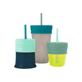 Boon Snug Silicone Sippy Cup Lids and Straws - Includes 3 Lids and 3 Straws - Convert Any Kids Cups or Toddler Cups into Straw Sippy Cups - Toddler Feeding Supplies and Travel Essentials - Green Boon Snug Silicone Sippy Cup Lids and Straws - Includes 3 Lids and 3 Straws - Convert Any Kids Cups or Toddler Cups into Straw Sippy Cups - Toddler Feeding Supplies and Travel Essentials - Green