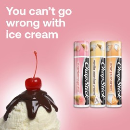 ChapStick Lip Care Set, Ice Cream Collection 3-Pack - Strawberry Gelato, Vanilla Bean Ice Cream, Orange Sherbet Lip Balm, 0.15 Oz Ea ChapStick Lip Care Set, Ice Cream Collection 3-Pack - Strawberry Gelato, Vanilla Bean Ice Cream, Orange Sherbet Lip Balm, 0.15 Oz Ea