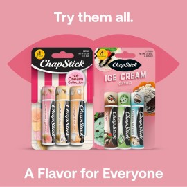 ChapStick Lip Care Set, Ice Cream Collection 3-Pack - Strawberry Gelato, Vanilla Bean Ice Cream, Orange Sherbet Lip Balm, 0.15 Oz Ea ChapStick Lip Care Set, Ice Cream Collection 3-Pack - Strawberry Gelato, Vanilla Bean Ice Cream, Orange Sherbet Lip Balm, 0.15 Oz Ea