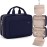 BAGSMART Toiletry Bag Travel Bag with Hanging Hook, Water-resistant Makeup Cosmetic Bag Travel Organizer for Accessories, Shampoo, Full Sized Container, Toiletries, Large-Blue
