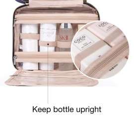 BAGSMART Toiletry Bag Travel Bag with Hanging Hook, Water-resistant Makeup Cosmetic Bag Travel Organizer for Accessories, Shampoo, Full Sized Container, Toiletries, Large-Blue BAGSMART Toiletry Bag Travel Bag with Hanging Hook, Water-resistant Makeup Cosmetic Bag Travel Organizer for Accessories, Shampoo, Full Sized Container, Toiletries, Large-Blue