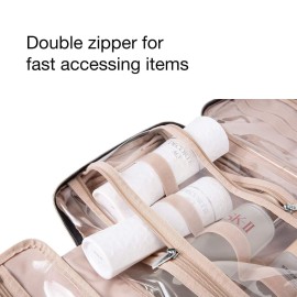 BAGSMART Toiletry Bag Travel Bag with Hanging Hook, Water-resistant Makeup Cosmetic Bag Travel Organizer for Accessories, Shampoo, Full Sized Container, Toiletries, Large-Blue BAGSMART Toiletry Bag Travel Bag with Hanging Hook, Water-resistant Makeup Cosmetic Bag Travel Organizer for Accessories, Shampoo, Full Sized Container, Toiletries, Large-Blue
