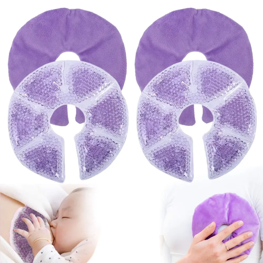 Breast Therapy Pads - Hot & Cold Gel Pads for Breastfeeding & Postpartum Recovery, Pain Relief for Mastitis & Engorgement
