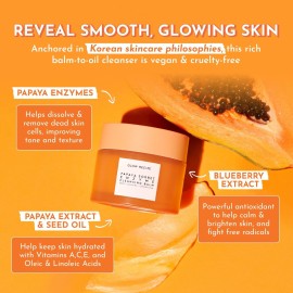 Glow Recipe Papaya Enzyme Cleansing Balm Makeup Remover - Gentle Exfoliator, Makeup Melting Balm & Face Cleanser for Women - Exfoliating Face Wash to Even Skin Tone & Lock-in Facial Hydration (3.38oz) Glow Recipe Papaya Enzyme Cleansing Balm Makeup Remover - Gentle Exfoliator, Makeup Melting Balm & Face Cleanser for Women - Exfoliating Face Wash to Even Skin Tone & Lock-in Facial Hydration (3.38oz)