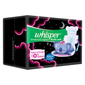Whisper Ultra Night Sanitary Pads for Women, XXL+ 10 Napkins