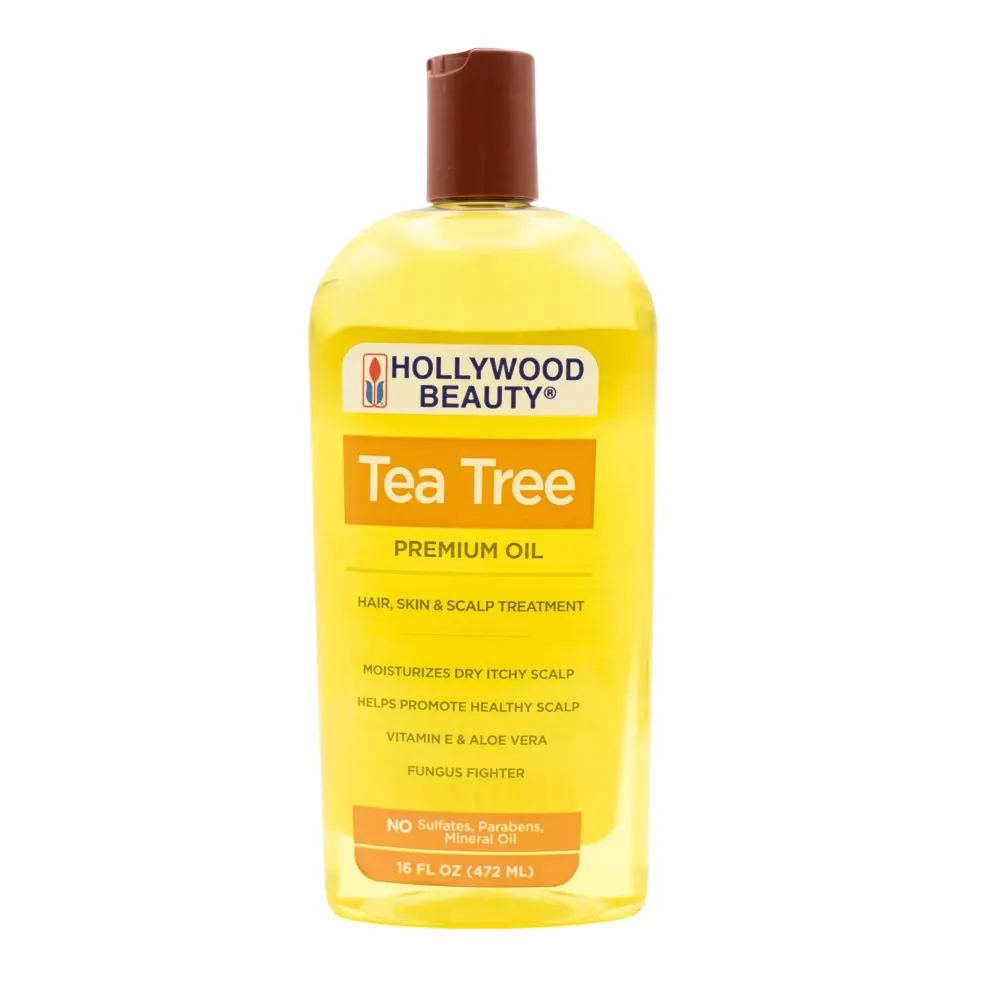 Hollywood Beauty Tea Tree Oil for Hair, Scalp, and Skin, 16 fl oz - Moisturizes Dry, Itchy Scalp, Fungus Fighter, Blended with Vitamin E & Aloe Hollywood Beauty Tea Tree Oil for Hair, Scalp, and Skin, 16 fl oz - Moisturizes Dry, Itchy Scalp, Fungus Fighter, Blended with Vitamin E & Aloe