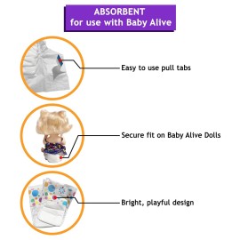 Pail Buddies Diapers Refill Value Pack for Baby Alive Dolls, 32 Diapers Pail Buddies Diapers Refill Value Pack for Baby Alive Dolls, 32 Diapers