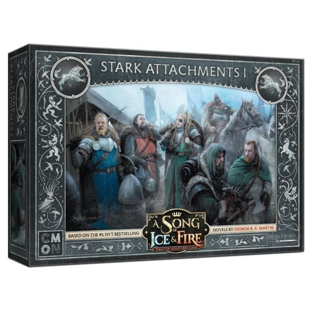 CMON A Song of Ice and Fire Tabletop Miniatures Game Stark Unit Attachments Box I - Enhance Your Stark Units! Strategy Game for Adults, Ages 14+, 2+ Players, 45-60 Minute Playtime, Made