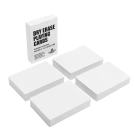 Apostrophe Games Dry Erase Blank Playing Cards w/Tuck Box, Poker Size - 2.5 x 3.5, 180 Reusable Blank Cards, Flash Cards, Board Game Cards & Note Cards