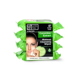 Global Beauty Care Makeup Cleansing Wipes 120 Count (4-Pack) (4PK CUCUMBER EXTRACT)