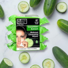 Global Beauty Care Makeup Cleansing Wipes 120 Count (4-Pack) (4PK CUCUMBER EXTRACT)