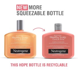 Neutrogena Exfoliating Healthy Scalp Clarify & Shine Shampoo for Oily Hair and Scalp, Anti-Residue Shampoo with Pink Grapefruit, pH-Balanced, Paraben & Phthalate-Free, Color-Safe, 12oz Neutrogena Exfoliating Healthy Scalp Clarify & Shine Shampoo for Oily Hair and Scalp, Anti-Residue Shampoo with Pink Grapefruit, pH-Balanced, Paraben & Phthalate-Free, Color-Safe, 12oz