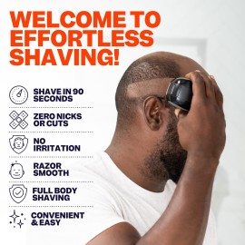 Freebird FlexSeries Electric Head & Body Hair Shaver - Mens Cordless Rechargeable Wet/Dry Skull Bald Head Back & Groin Waterproof Razor with Rotary Blades, Clippers, Nose Trimmer, Brush, Massager
