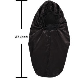 2 Pcs Silk Bonnet for Women Satin, Soft Elastic Band Silky Sleeping Cap Big Bonnets for Women Bonnet for Braids 2 Pcs Silk Bonnet for Women Satin, Soft Elastic Band Silky Sleeping Cap Big Bonnets for Women Bonnet for Braids