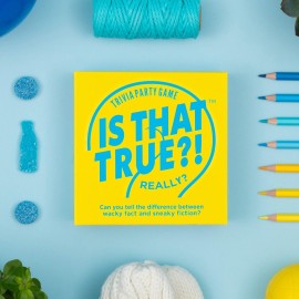 Hygge Games, is That True?! - Can You Tell The Difference Between Wacky fact and Sneaky Fiction? - Trivia Party Game, Yellow (21125) Hygge Games, is That True?! - Can You Tell The Difference Between Wacky fact and Sneaky Fiction? - Trivia Party Game, Yellow (21125)