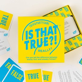 Hygge Games, is That True?! - Can You Tell The Difference Between Wacky fact and Sneaky Fiction? - Trivia Party Game, Yellow (21125) Hygge Games, is That True?! - Can You Tell The Difference Between Wacky fact and Sneaky Fiction? - Trivia Party Game, Yellow (21125)
