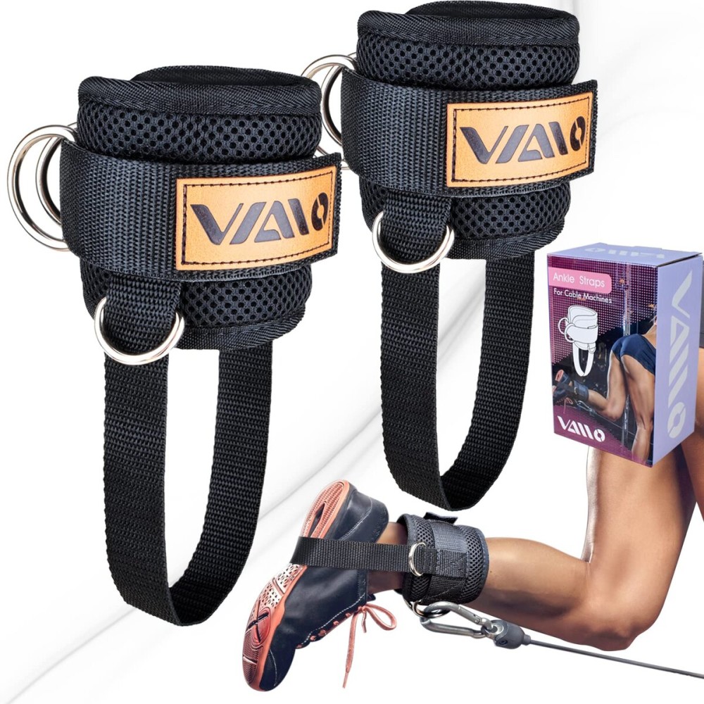 VAIIO Ankle Straps for Cable Machines,Adjustable Comfort fit Neoprene, Reinforce Double D-Ring - Premium Ankle Cuffs to Improve Abdominal Muscles, Lift The Butts, Tone The Legs for Men & Women VAIIO Ankle Straps for Cable Machines,Adjustable Comfort fit Neoprene, Reinforce Double D-Ring - Premium Ankle Cuffs to Improve Abdominal Muscles, Lift The Butts, Tone The Legs for Men & Women