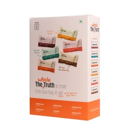 The Whole Truth - Protein Bars | All-in-One | Pack of 6 x 52 g each | No Added Sugar | No Preservatives | No Artificial Sweeteners | No Gluten or Soy | All Natural Ingredients | Six Different Flavours The Whole Truth - Protein Bars | All-in-One | Pack of 6 x 52 g each | No Added Sugar | No Preservatives | No Artificial Sweeteners | No Gluten or Soy | All Natural Ingredients | Six Different Flavours