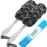 SHOWER BOUQUET Loofah-Charcoal Back-Scrubber 2-Pack // Long-Handle Bath-Sponge Brush/Extra Large Soft Mesh Loofa-Lufa-Loufa for Men & Women - Exfoliate with Full Pure Cleanse in Bathing Accessories