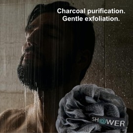 SHOWER BOUQUET Loofah-Charcoal Back-Scrubber 2-Pack // Long-Handle Bath-Sponge Brush/Extra Large Soft Mesh Loofa-Lufa-Loufa for Men & Women - Exfoliate with Full Pure Cleanse in Bathing Accessories SHOWER BOUQUET Loofah-Charcoal Back-Scrubber 2-Pack // Long-Handle Bath-Sponge Brush/Extra Large Soft Mesh Loofa-Lufa-Loufa for Men & Women - Exfoliate with Full Pure Cleanse in Bathing Accessories