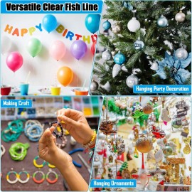 Clear Fishing Wire, Acejoz 656FT Fishing Line Clear Invisible Hanging Wire Strong Nylon String Supports 43 Pounds for Balloon Garland Hanging Decorations Clear Fishing Wire, Acejoz 656FT Fishing Line Clear Invisible Hanging Wire Strong Nylon String Supports 43 Pounds for Balloon Garland Hanging Decorations