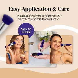 Keshima Large Flat Top Kabuki Foundation Brush - Neon Purple Premium Makeup Brush for Liquid, Cream, and Powder - Buffing, Blending, and Face - 1.6 Top Diameter Keshima Large Flat Top Kabuki Foundation Brush - Neon Purple Premium Makeup Brush for Liquid, Cream, and Powder - Buffing, Blending, and Face - 1.6 Top Diameter