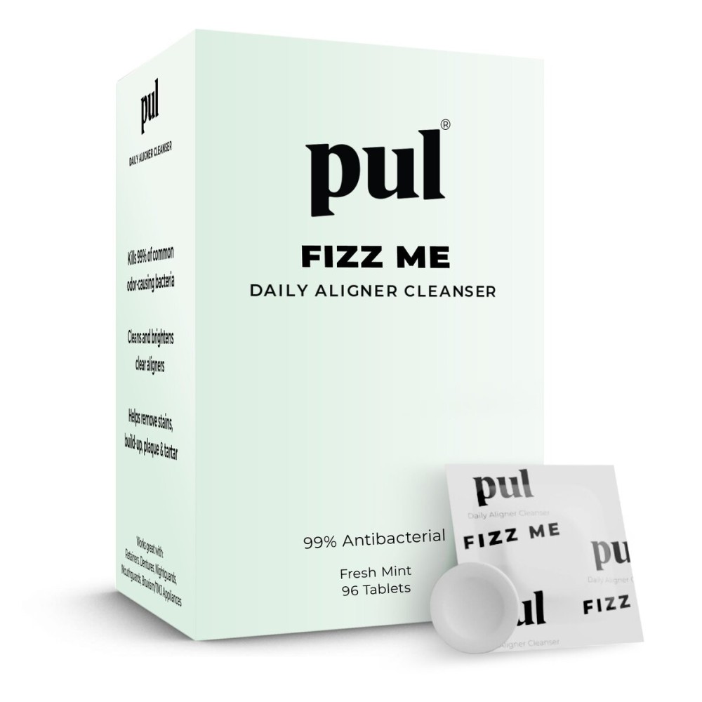 PUL Aligner Cleaner Tablets (Pack of 96) - For Cleaning Invisalign, All Clear Aligners & Retainers - Removes Odor, Stains, Plaque - Cleans Dentures, Night & Mouth Guards, All Dental Removables PUL Aligner Cleaner Tablets (Pack of 96) - For Cleaning Invisalign, All Clear Aligners & Retainers - Removes Odor, Stains, Plaque - Cleans Dentures, Night & Mouth Guards, All Dental Removables