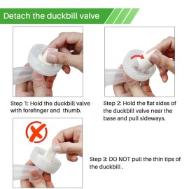 PumpMom-us Breast Pump Parts, 8 Duckbill Valves and 2 Silicone Membrane for Spectra S2, S1 and 9 Plus Breastpumps, Compatible with Spectra Valves and Silicone Diaphragm