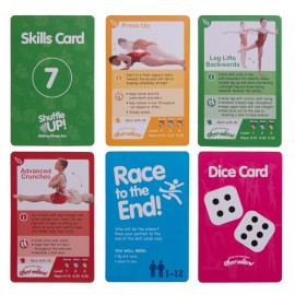 Shuffle Up Gymnastics Card Games - 70+ Fun & Active Skills Cards for Kids, Fitness Cards Develop Fundamentals, Stamina & Strength, Easy to Play for Kids | Multiple Skills Level Cards Include 2 Dices Shuffle Up Gymnastics Card Games - 70+ Fun & Active Skills Cards for Kids, Fitness Cards Develop Fundamentals, Stamina & Strength, Easy to Play for Kids | Multiple Skills Level Cards Include 2 Dices