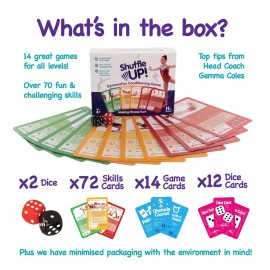Shuffle Up Gymnastics Card Games - 70+ Fun & Active Skills Cards for Kids, Fitness Cards Develop Fundamentals, Stamina & Strength, Easy to Play for Kids | Multiple Skills Level Cards Include 2 Dices Shuffle Up Gymnastics Card Games - 70+ Fun & Active Skills Cards for Kids, Fitness Cards Develop Fundamentals, Stamina & Strength, Easy to Play for Kids | Multiple Skills Level Cards Include 2 Dices