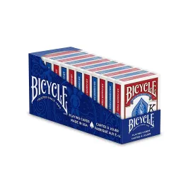 Bicycle Playing Cards, Jumbo Index, 12 Pack,Red & Blue