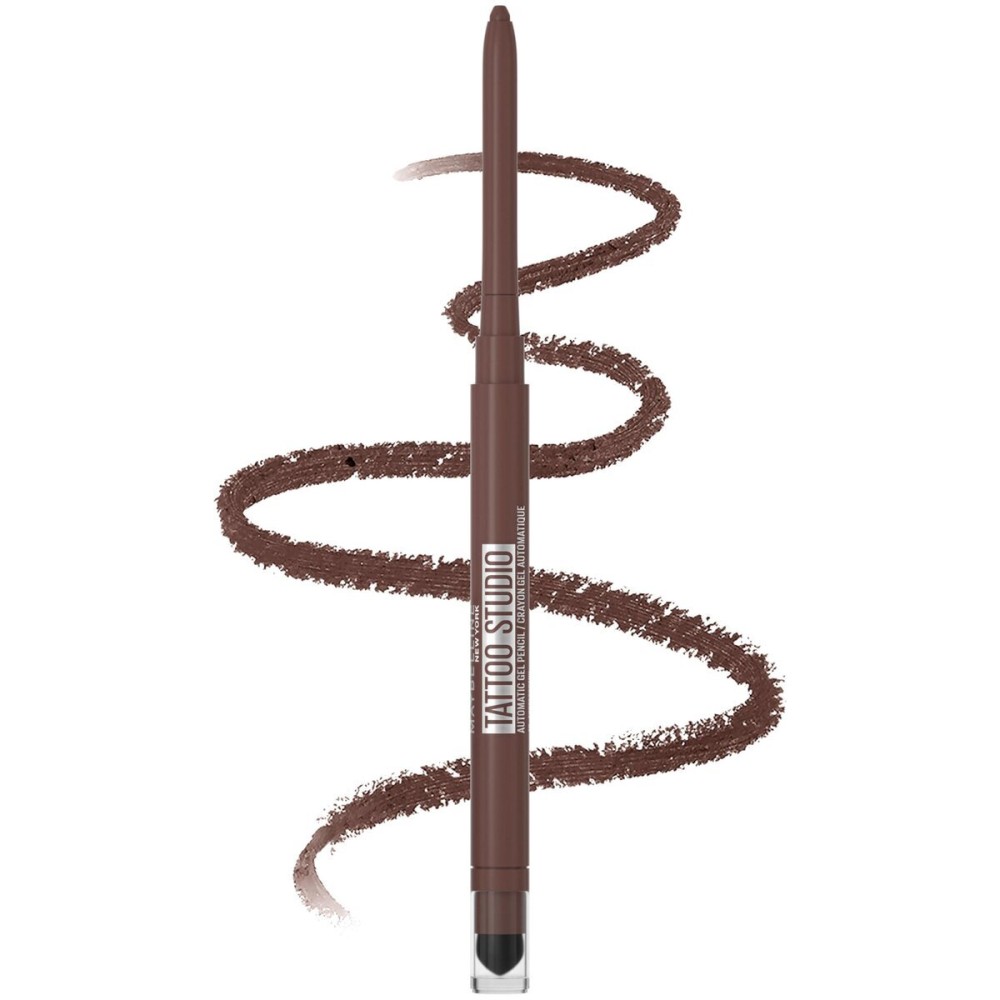 Maybelline Tattoo Studio Automatic Gel Pencil Waterproof Eyeliner, Blendable, Smudge Resistant, Matte Eyeliner For Up To 36HR Wear, Expressotini (Smokey Brown), Packaging May Vary Maybelline Tattoo Studio Automatic Gel Pencil Waterproof Eyeliner, Blendable, Smudge Resistant, Matte Eyeliner For Up To 36HR Wear, Expressotini (Smokey Brown), Packaging May Vary