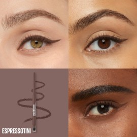 Maybelline Tattoo Studio Automatic Gel Pencil Waterproof Eyeliner, Blendable, Smudge Resistant, Matte Eyeliner For Up To 36HR Wear, Expressotini (Smokey Brown), Packaging May Vary Maybelline Tattoo Studio Automatic Gel Pencil Waterproof Eyeliner, Blendable, Smudge Resistant, Matte Eyeliner For Up To 36HR Wear, Expressotini (Smokey Brown), Packaging May Vary