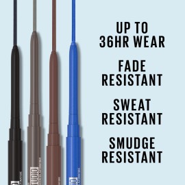 Maybelline Tattoo Studio Automatic Gel Pencil Waterproof Eyeliner, Blendable, Smudge Resistant, Matte Eyeliner For Up To 36HR Wear, Expressotini (Smokey Brown), Packaging May Vary Maybelline Tattoo Studio Automatic Gel Pencil Waterproof Eyeliner, Blendable, Smudge Resistant, Matte Eyeliner For Up To 36HR Wear, Expressotini (Smokey Brown), Packaging May Vary