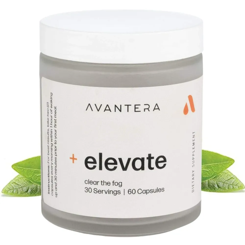 Avantera Elevate Premium Nootropic Supplement - Beat Brain Fog - Best Focus Supplements for Memory & Focus Support - Energy Without Crash - 60 Count Pills for Women & Men