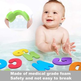 Bath Toys Organizer + 36 Soft Foam ABC 123 Letters & Numbers Bathroom Alphabet Baby Toys for Early Learning Foam Letters and Quick Dry Storage Net Bag Bath Toys Organizer + 36 Soft Foam ABC 123 Letters & Numbers Bathroom Alphabet Baby Toys for Early Learning Foam Letters and Quick Dry Storage Net Bag