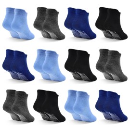 SkiBeaut Toddlers Ankle Boy Socks- 12 Pairs Non Slip Kids Low Cut Toddler Boys Girls Grips Anti Skid Sticky Socks 12-36 Months 1-3 Years Old SkiBeaut Toddlers Ankle Boy Socks- 12 Pairs Non Slip Kids Low Cut Toddler Boys Girls Grips Anti Skid Sticky Socks 12-36 Months 1-3 Years Old