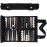 Sondergut Roll-up Portable Suede Backgammon Game Set - for Adults & Children - Ideal for RV Travel, Cruise, Airplane, Camping, Backpacking, Road Trips, Etc. Multiple Colors (Black)