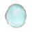 JASSINS Resin Nail Art Palette,Nail Art Painting Mixed Color Palette Gold Edge Nail Gel Color Makeup Display Board (Blue)