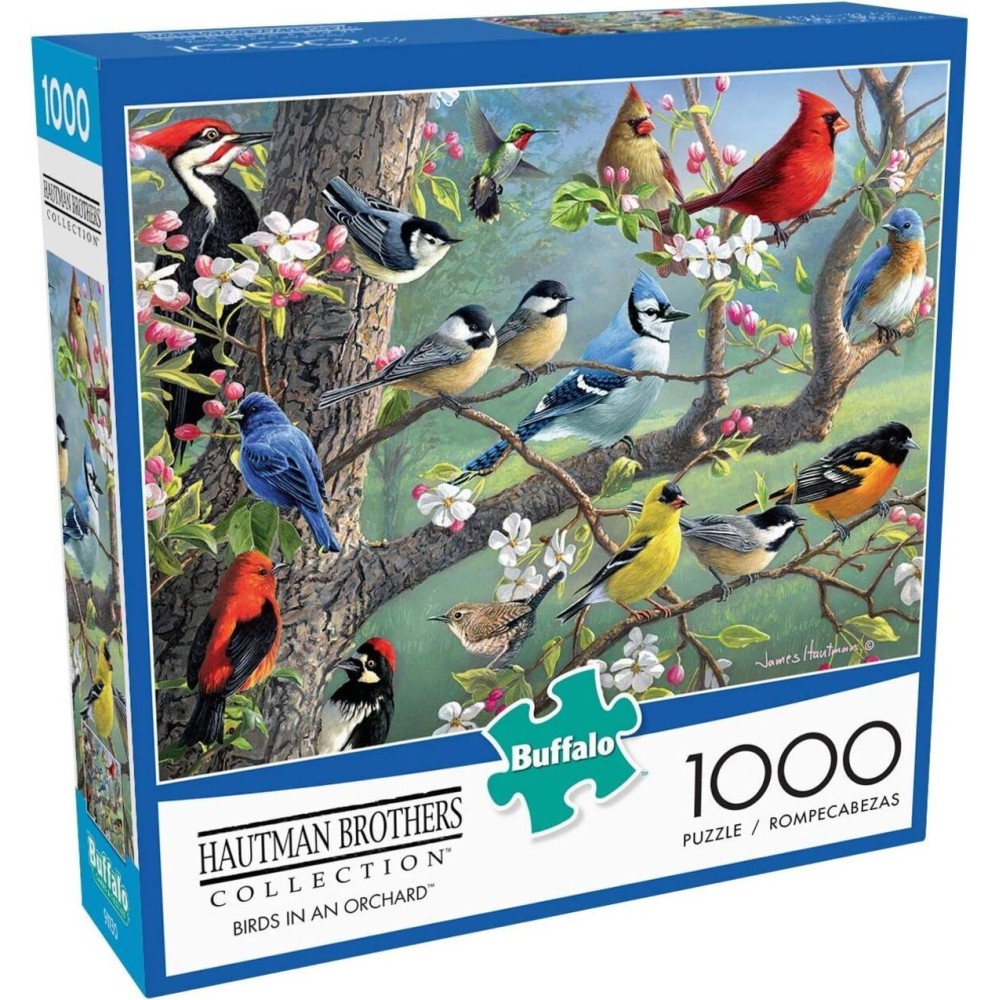 Buffalo Games - Hautman - Birds in an Orchard - 1000 Piece Jigsaw Puzzle For Adults -Challenging Puzzle Perfect for Game Nights - Finished Size is 26.75 x 19.75