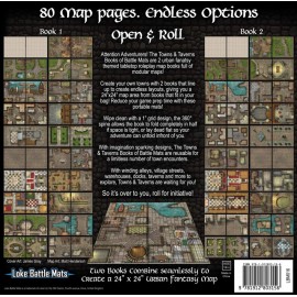 Loke Towns & Taverns Books of Battle Mats , Black