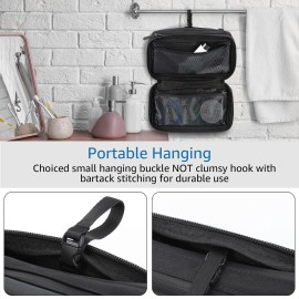 Purevave Compact Mens Toiletry Travel Bag Hanging, Mens Dopp Kit for Travel Waterproof, Wash Pouch Black Purevave Compact Mens Toiletry Travel Bag Hanging, Mens Dopp Kit for Travel Waterproof, Wash Pouch Black