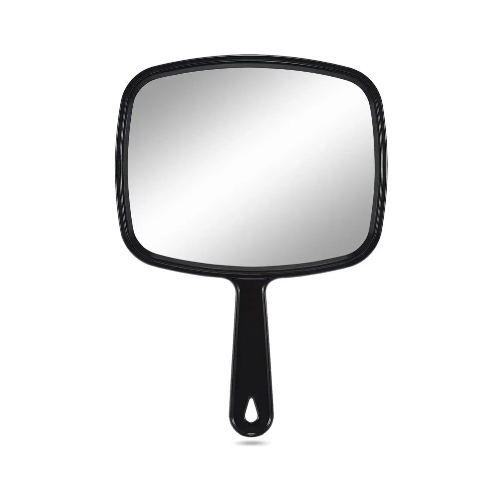 PROTECLE Large Hand Mirror, Salon Barber Hairdressing Handheld Mirror with Handle (Square Black 10.3x7.4) PROTECLE Large Hand Mirror, Salon Barber Hairdressing Handheld Mirror with Handle (Square Black 10.3x7.4)