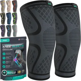 Modvel Compression Knee Brace for Women & Men, 2-Pack Knee Brace for Running Knee Pain, Knee Support Compression Sleeve, Workout Sports Knee Braces for Meniscus Tear, ACL & Arthritis Pain Relief Modvel Compression Knee Brace for Women & Men, 2-Pack Knee Brace for Running Knee Pain, Knee Support Compression Sleeve, Workout Sports Knee Braces for Meniscus Tear, ACL & Arthritis Pain Relief