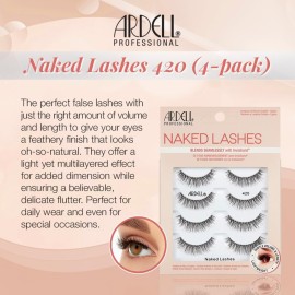 Ardell Strip Lashes Naked Lashes 420, 4 Pairs x 1-Pack