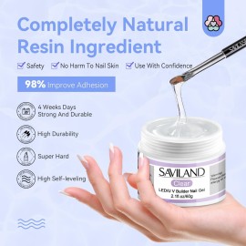 SAVILAND Builder Nail Gel Kit - 60g Clear Nail Extension Gel Set Nail Strengthen Nail Art Manicure Set with 100PCS Nail Forms and Acrylic Nail Brush for Beginners SAVILAND Builder Nail Gel Kit - 60g Clear Nail Extension Gel Set Nail Strengthen Nail Art Manicure Set with 100PCS Nail Forms and Acrylic Nail Brush for Beginners