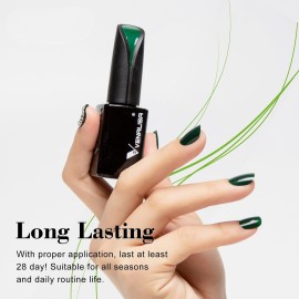 VENALISA 15ml Emerald Green Gel Nail Polish, Dark Green Lime Color Soak Off UV LED Nail Gel Polish Nail Art Starter Manicure Salon DIY at Home, 0.53 OZ VENALISA 15ml Emerald Green Gel Nail Polish, Dark Green Lime Color Soak Off UV LED Nail Gel Polish Nail Art Starter Manicure Salon DIY at Home, 0.53 OZ