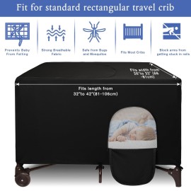 Dofilachy Blackout Cover for Pack N Play - Crib Blackout Cover Tent - Canopy Cover - Breathable Travel Crib Tent - Portable Stretchy Blackout Tent (Black) Dofilachy Blackout Cover for Pack N Play - Crib Blackout Cover Tent - Canopy Cover - Breathable Travel Crib Tent - Portable Stretchy Blackout Tent (Black)